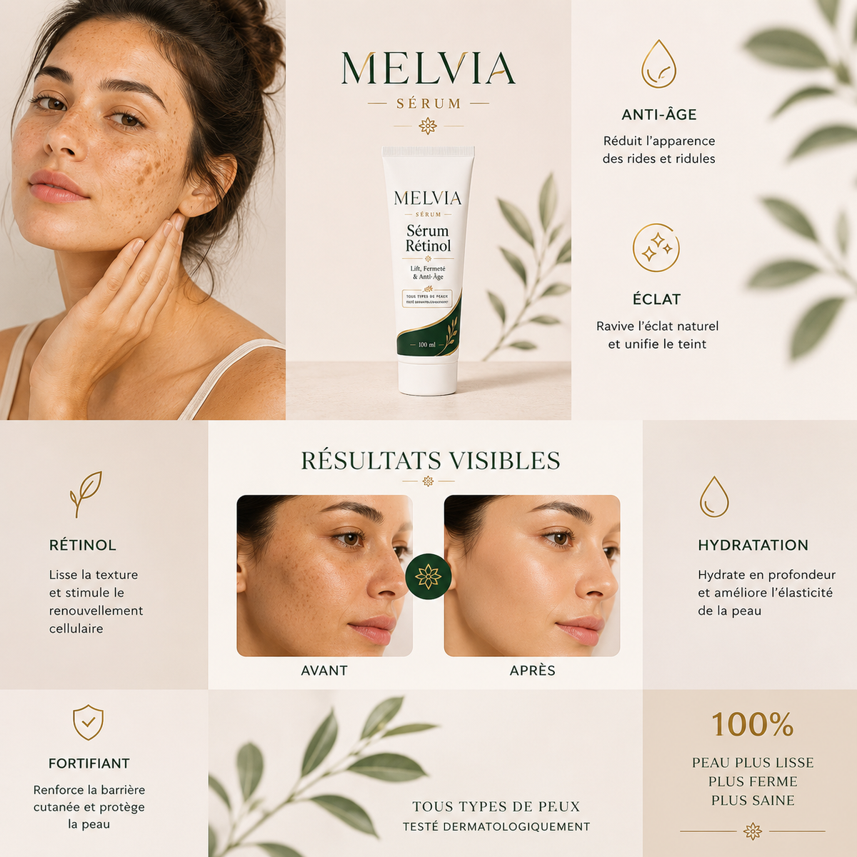 MELVIA™ | Votre Rituel Anti-Âge du Soir